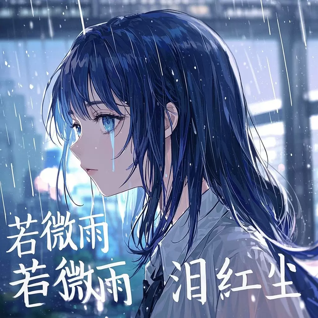 若微雨,泪红尘