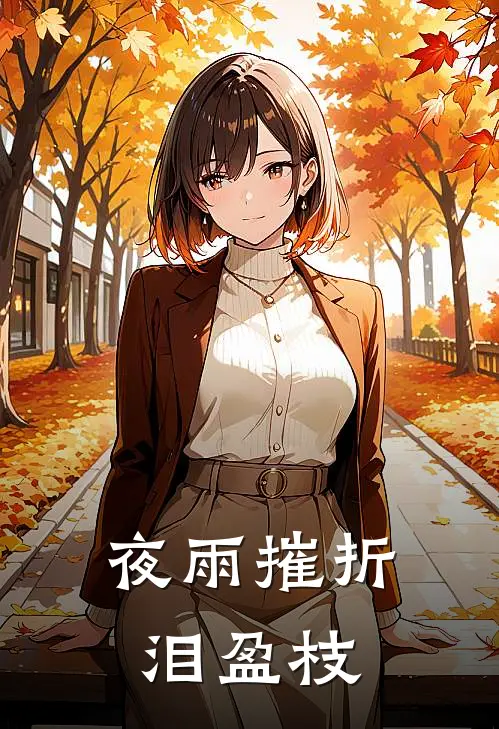 夜雨摧折泪盈枝